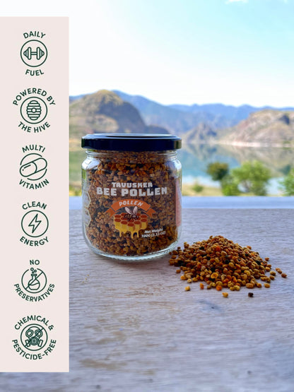 Tavusker 100% Raw Bee Pollen Granules, Natural Honey Bee Pollen for Breast Growth, Beekeeper's Superfood